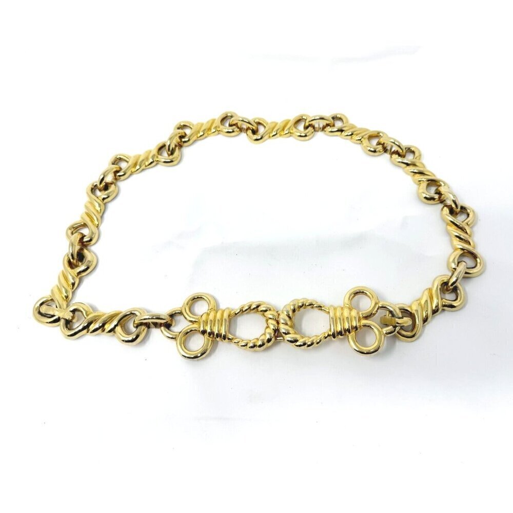 Alexis Kirk Sz S Gold-Toned Chain Link Chunky Belt Boho RARE Equestrian Womens